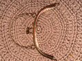 Antikk oval metallramme til veske