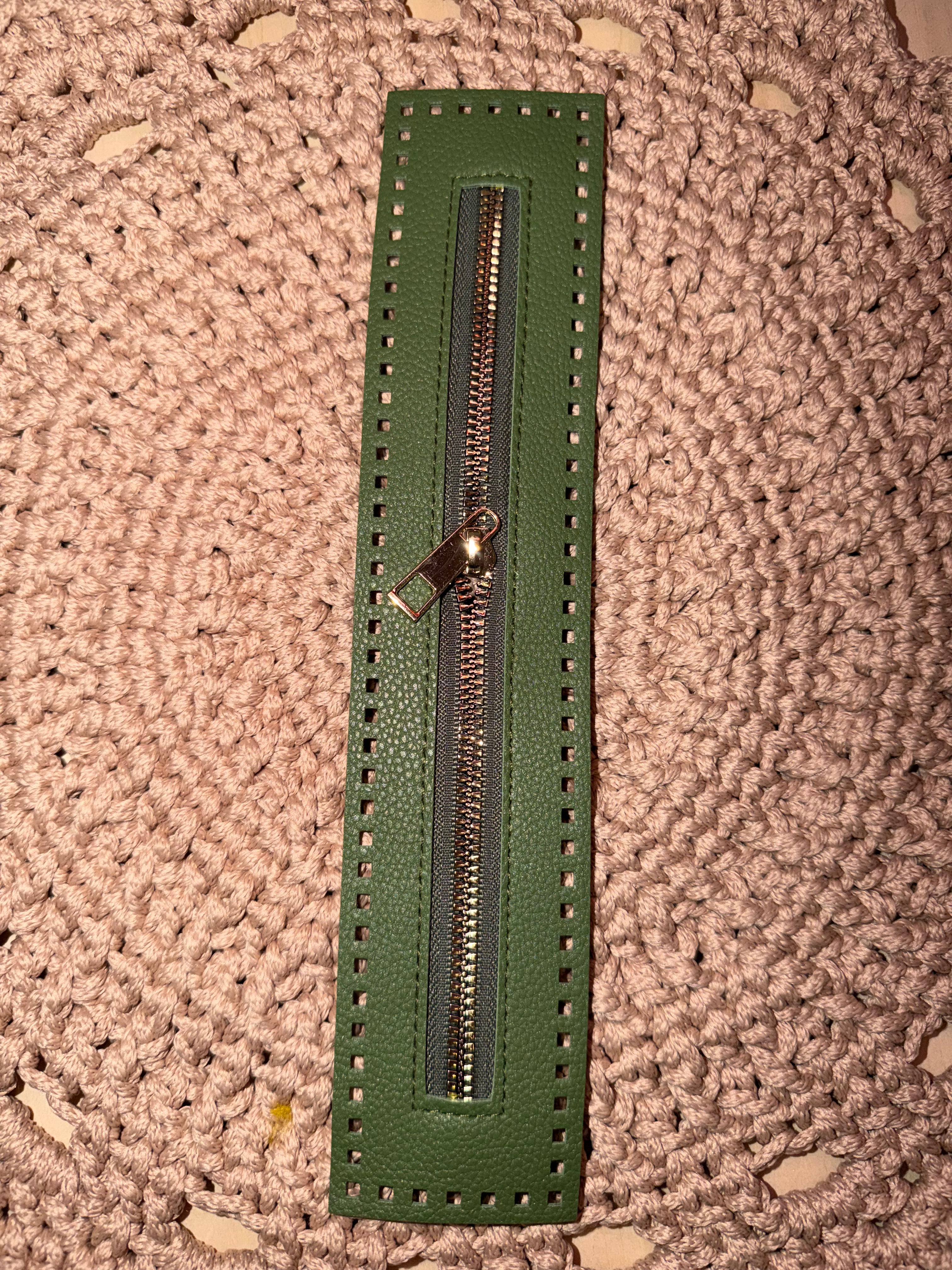 Glidelås 27 cm, lukka ender grøn - blå - raud
