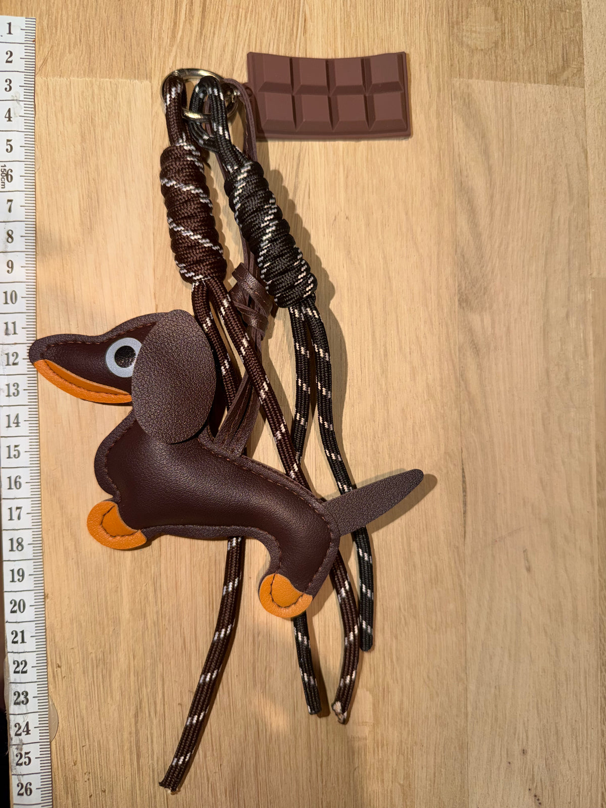 Veskecharm Dachshund i PU lær