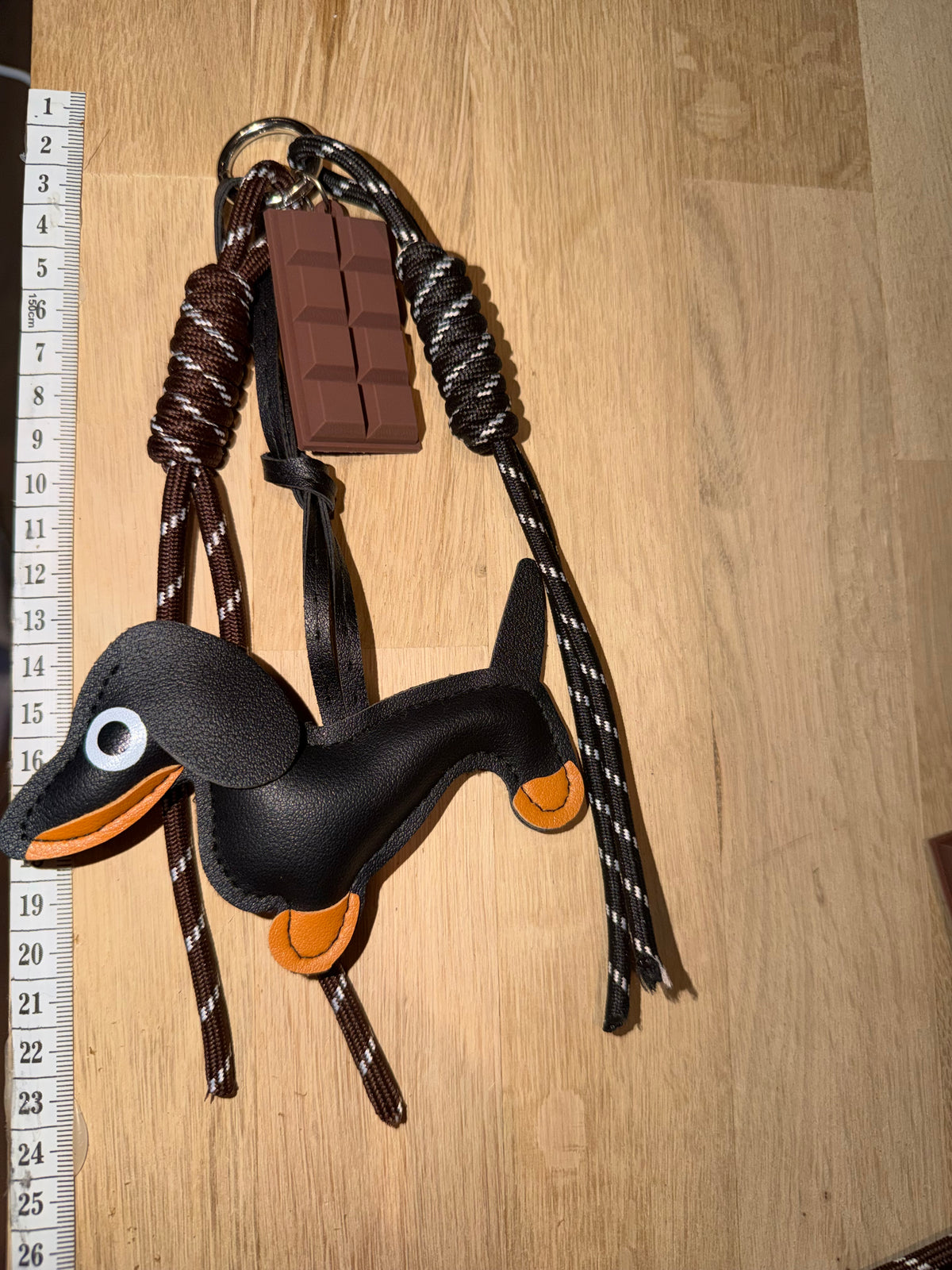 Veskecharm Dachshund i PU lær