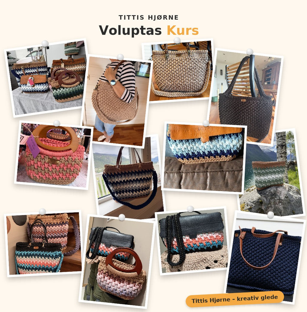 2 dagars kurs i Voluptas city bag, shellbag eller clutch Måndag 14.sept & Måndag 21.sept kl 16 - 21